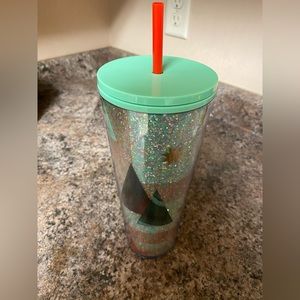 STARBUCKS 2020 Holiday Glitter Tree Venti 24oz Cold Cup Tumbler